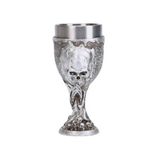 Halloweenský nerezový ocelový pohár s lebkou, venkovní kempingový nápojový kelímek s ergonomickou rukojetí, dekorativní kelímek na pití