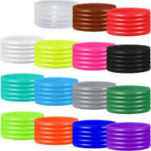 Bandas elásticas de silicona de 15 colores para raquetas de tenis, pickleball y squash – 8-45 unidades, compatibles con todas las raquetas.