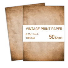 50 ark A4 Retropapper Brevpapper Dubbelsidigt utskriftspapper Skrivpapper Stationärt papper för brevskrivning