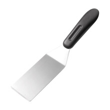 Espátula de aço inoxidável para fritar bifes, panquecas e teppanyaki – Compatível com fogões domésticos