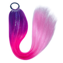 Cola de caballo trenzada de 9 mechones con rastas, anillos para trenzar el cabello, extensión de cabello para varios peinados, decoración de