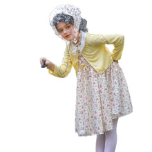 100-årsdag i skolebørn, gamle dametøj til piger, bedstemorkjole, 100-års bedstemor-show-outfits