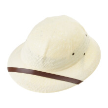 Handgemaakte strohoed, elegante PU-band, versierde zonnehoed voor dames, feestelijke Britse pithhoed, gebreide strohoed