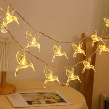 Hummingbird String Lights, 4.92ft, 10 LED, Battery Operated, Bird Garland, Fairy Lights, Bedroom Decor, Birthday Party, Indoor Decor