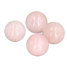 4 Pz Sfera di Cristallo in Quarzo Rosa da 0,8 pollici per Decorazione Meditazione Guarigione