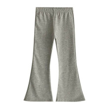 Girls Solid Flare Leggings Kids Elastic High Waisted Bell Bottoms Yoga Pants with Pockets