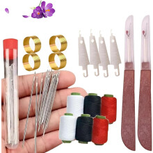 37PCS Sewing Tool Set – Portable Hand Repair Kit with 25 Steel Needles, Thread Ripper, Threaders & 6 Threads, Compatible with Hosenwelt