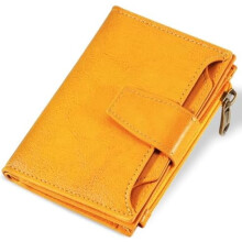 Kleine Damen-Geldbörse mit RFID-Schutz, weichem Leder, zweifach faltbar, kompakter Kartenhalter mit Reißverschlussfach, Münzfach und 4