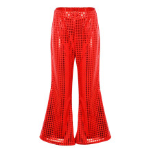 Pantalones de cola de pez rojos con lentejuelas para niñas de AWZXDE, ideales para escenarios, fiestas y carnavales – Aptos para actuaciones en el