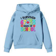 Boys Girls 100 Days Of School Shirts Kids Hoodies 100Th Day Of School Letter Printed Long Sleeve Sweatshirt 2-13 Years Comfortable Tops