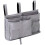 Πολυλειτουργική τσάντα περιπατητή, Oxford Fabric Grey, 50 x 12 εκ. 1