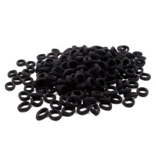 DESIGNICE Pequeñas gomas para el cabello para bebés, mujeres y niños – 100 unidades, negras, 7 mm, sin arrugas, gomas elásticas suaves y