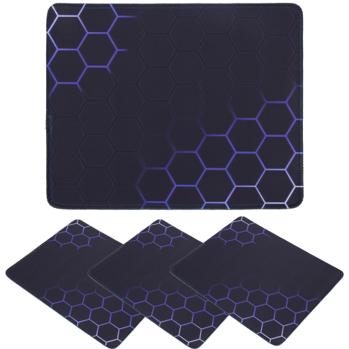 4Pcs Gaming Mouse Mat Rubber Nonslip Dark Blue Laptop Mouse Pad 2