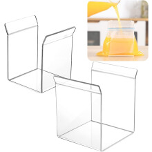 Soporte para bolsas Ziplock manos libres (2 unidades) para preparación y almacenamiento de alimentos – Transparente, compatible con bolsas Ziplock.