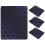 4Pcs Gaming Mouse Mat Rubber Nonslip Dark Blue Laptop Mouse Pad 6