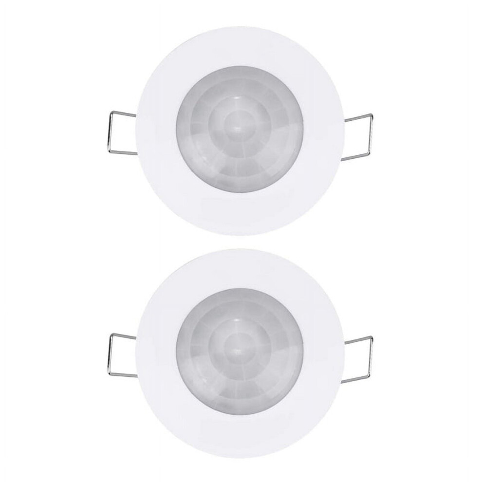 2X 110V-220V 360 Ir Recessed Pir Ceiling Motion Sensor Switch, White, Compatible With Standard Lighting 9496895246110