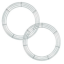 Estrutura de arame para guirlanda de 35,5 cm (14 polegadas), formato redondo de metal para artesanato e decoração de casa, estrutura de arame