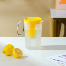 Pichet à eau froide en plastique avec couvercle amovible et infuseur à fruits pour boissons chaudes/froides – Compatible avec les