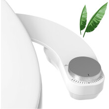 Left Hand Bidet, -Slim Left Handed Bidet Attachment for Toilet,Adjustable Water,Retractable Dual Nozzles for Frontal & Rear Wash - Knob