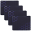 4Pcs Gaming Mouse Mat Rubber Nonslip Dark Blue Laptop Mouse Pad 8