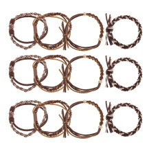 Minkissy Boho Style Elastic Hair Ties and Bracelets, Multi-Use Hair Accessories with High Elasticity Alloy and Nylon