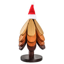 Christmas Tree Trivet, Wooden Trivets for Hot Dishes, Tree Insulating Mat, Foldable Wooden Teacup Base Ornaments
