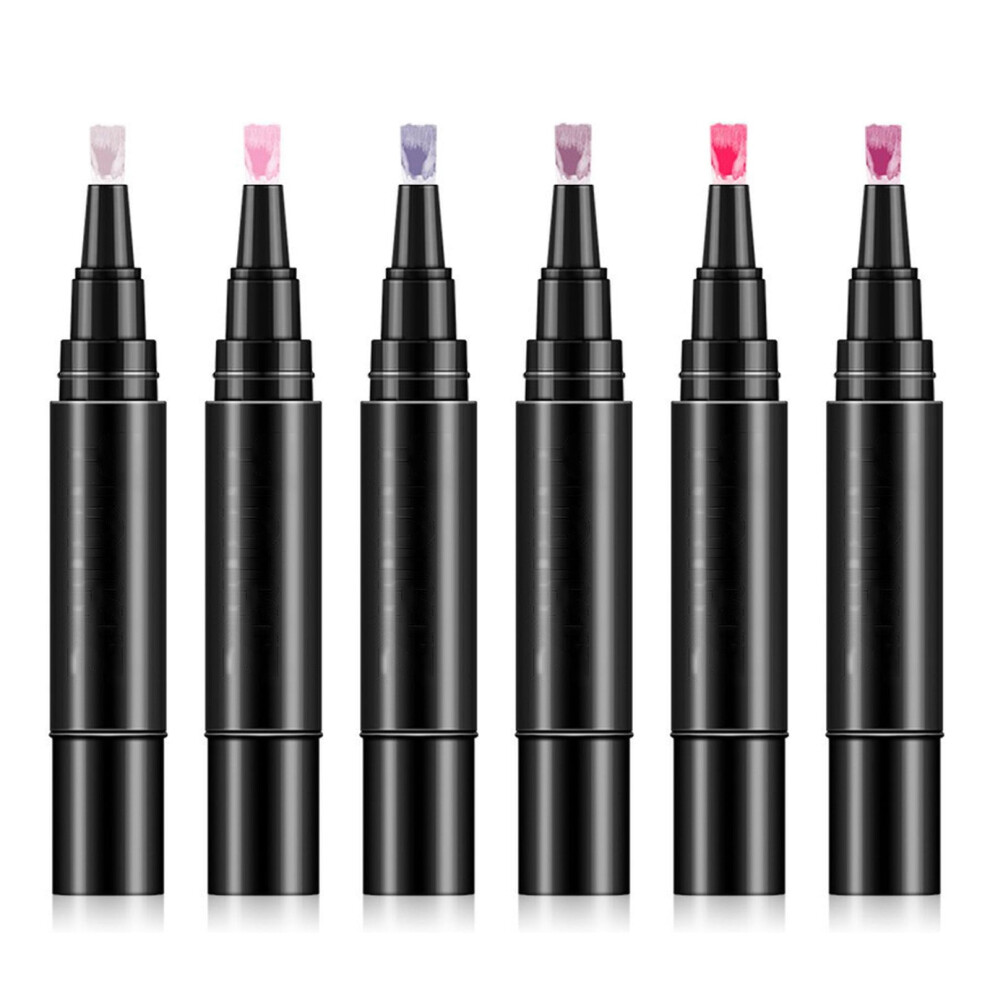 Nail Pen, Professional Nail Pen Set-6 Colors Per Set, 3 in 1 Quick Dry Polish Pens for Women, Easy Gel Nails Polish Pens for Nails Art