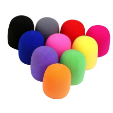 10 Pieces Microphone Cover Sponge Foam Windscreens Thick Protection for Parties DJ Events Singing
