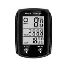 Wired bike computer touch sensor waterproof black