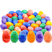 72 Pcs Iridescent Plastic Easter Eggs, 3.15" Tall – Hunt, Basket Fillers, Classroom Prizes, Party Favors