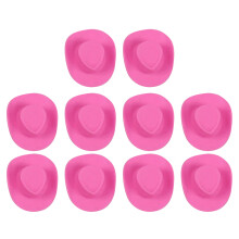Sunxin Bottle Covers 10Pcs Mini Cowboy Hat Plastic Mini Western Hat Cute Doll Hat Party Hats for Pretend Play Dollhouse Decoration, 10 X Bottle Cap
