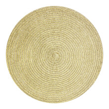 Ronde, hitte-isolerende placemat van 30 cm (12 inch), antislip tafelmat voor de eettafel, geweven PVC, waterdicht.