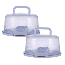 2Pcs Portable Cake Box Cake And Cupcake Cake Holder Container For Cake Pie One Size C