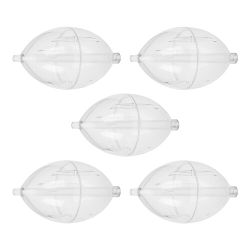 5Pcs Fishings Slip Cast Float Plastics Bobbers Fishings Float Oval Bubble Float Oval Fishings Strikes Indicators