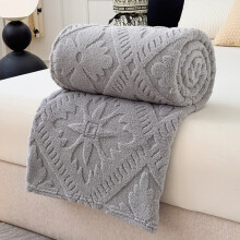 Couverture polaire épaisse et douce pour la sieste/climatisation/hiver | 1 place | Rayée | Bleu/Rose/Blanc/Marron/Café/Violet/Gris foncé/Gris/Vert