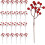 Artificial Holly Stems Red Burgundy 24 pcs 1