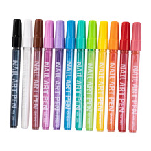 Acrylic Paint Pens Nail Drawing Pen Permanent Marker Pen Colorful Nail Art Pens Regular 12Pcs