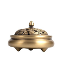 Brûleur d'encens créatif en laiton de 90 cm avec couvercle et poignée de transport - Décoration pour la maison et l'intérieur