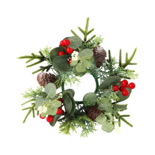 Anel de decoração de vela natalina, suporte para vela para celebração, cozinha e festa, estilo G