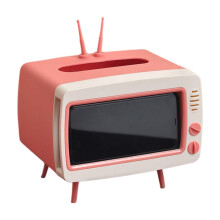 Sunxin-pöytäkoriste: Retro TV-/puhelinteline ja nenäliinarasia – yhteensopiva kaikkien älypuhelimien kanssa