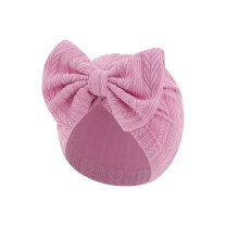 Baby turban hat solid color soft bonnet cap 1 piece
