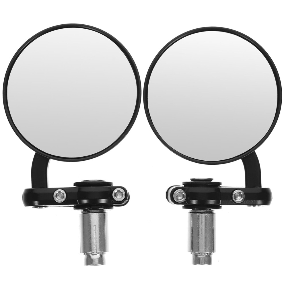 1 Pair Universal Motorcycle Rearview Mirrors Bar End Shape Improved Visibility For Upgrades 9329345360763