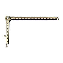 Metal purse frame hardware L-shaped kiss lock clasp 15.5 cm