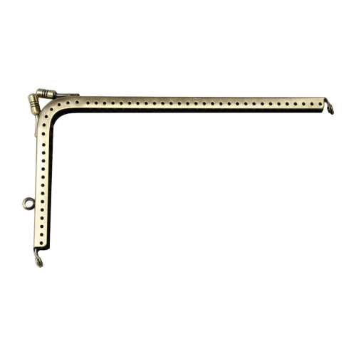 Metal purse frame hardware L-shaped kiss lock clasp 15.5 cm