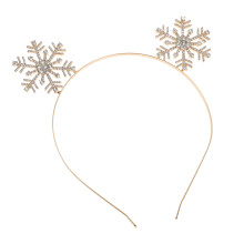 Bandeau à fleurs en strass dorés pour femme