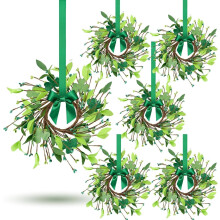 4 couronnes de bougies trèfle pour la Saint-Patrick, anneaux de trèfle artificiels pour porte, porche, mur, fenêtre – Compatibles avec les