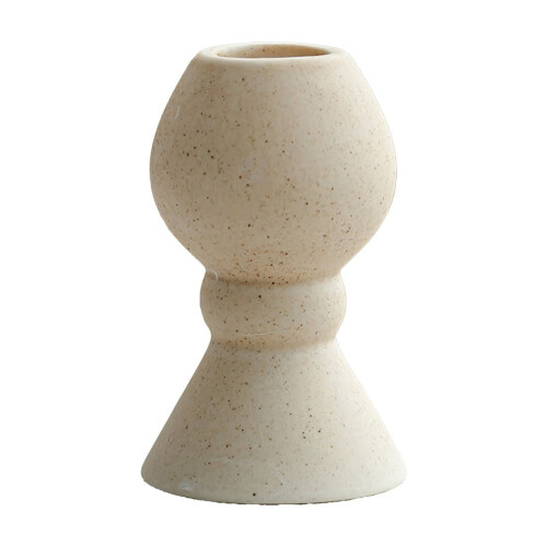 Ceramic Tea Light Candle Holder, Romantic Dining Table Centerpiece Home Decor, Beige