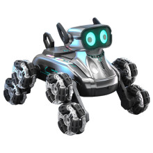 Mechanical RC Robot with 8 Wheels and Stunt Function