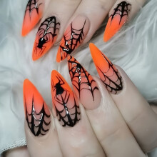Halloween Press-on Negle Mellem Mandel 24 stk.