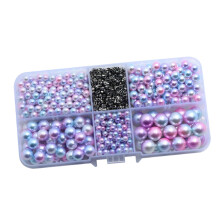 600 piezas de cuentas brillantes multifuncionales para manualidades, pendientes y pulseras, color morado.